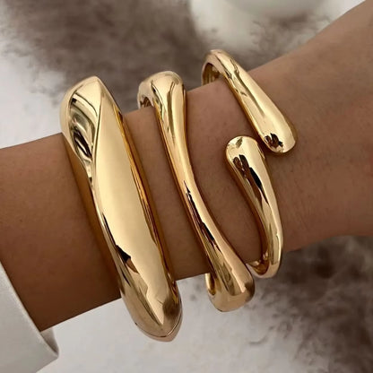 Vibecuff Retro Metal Bangles